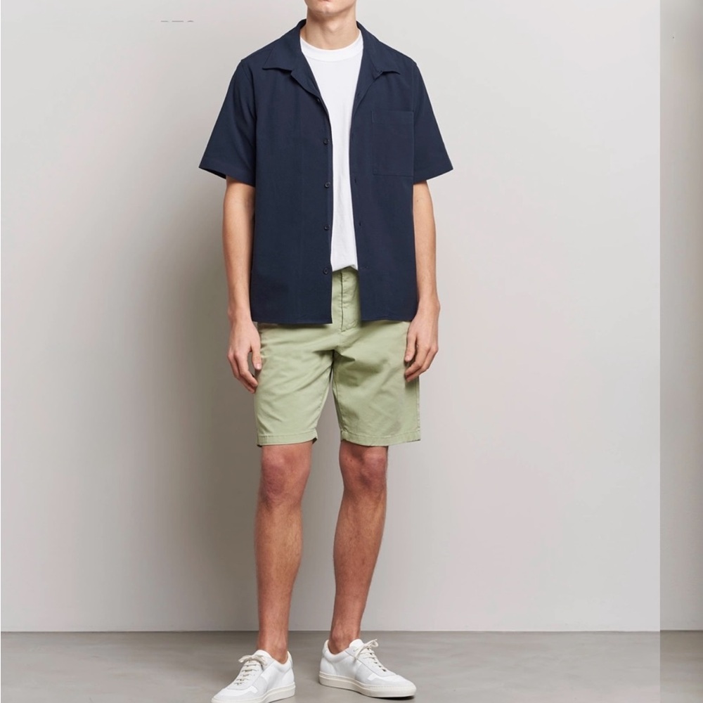 NN07 No Nationality Crown Twill Shorts 1005 Regular Fit in Pale Green 314 Sz 34